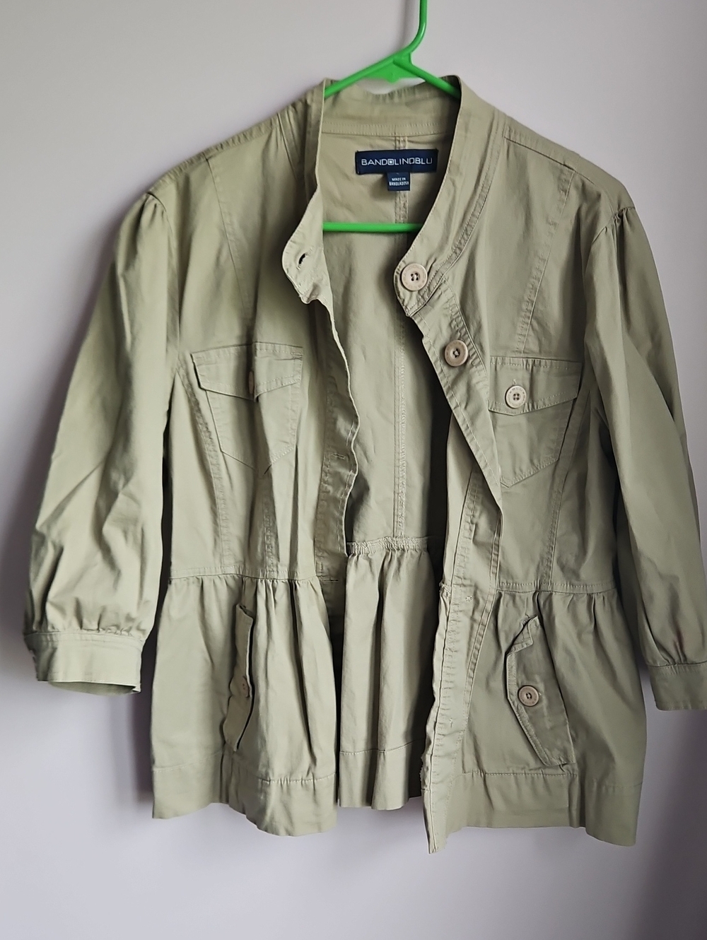 Bandolino Olive Green Utility Drawstring Jacket